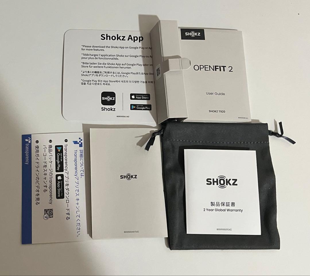 美品】 OPENFIT2 ブラック 保証書付き - メルカリ