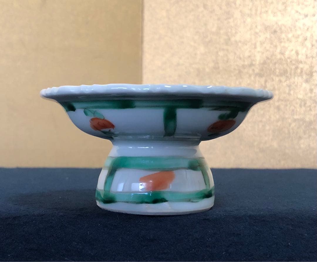 割引‼️《レ》九谷焼 須田 菁華 安南 色絵 台皿5客　1f