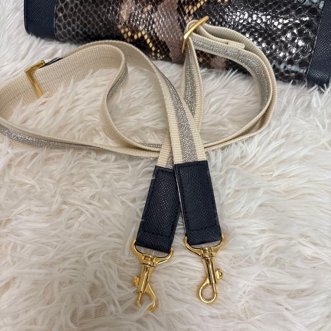 IANNE ブレンダ 2WAYバッグ パイソン柄 イアンヌ ショルダー紐つき