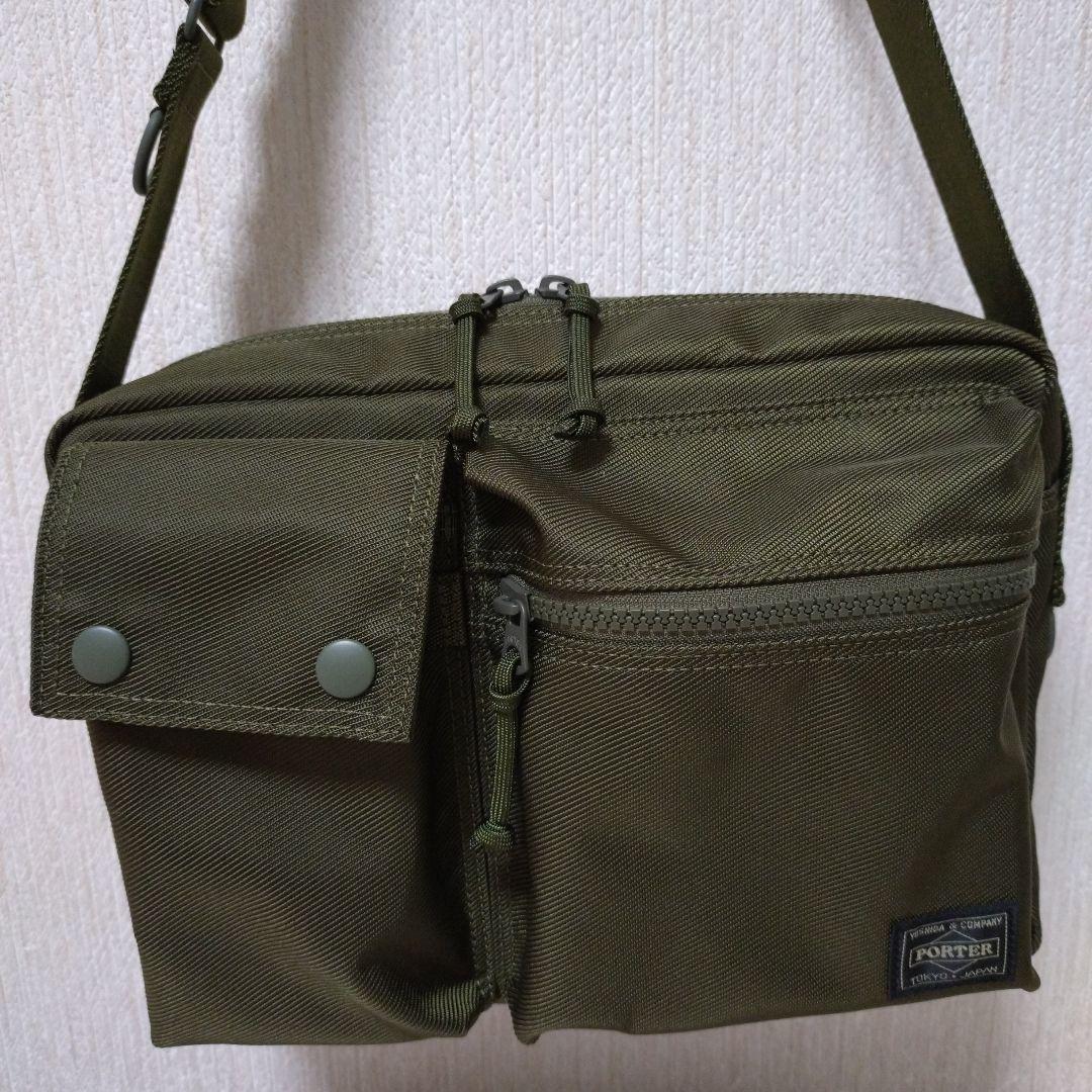 極美品】ポーター ユニット ショルダーバッグ グリーン オリーブ