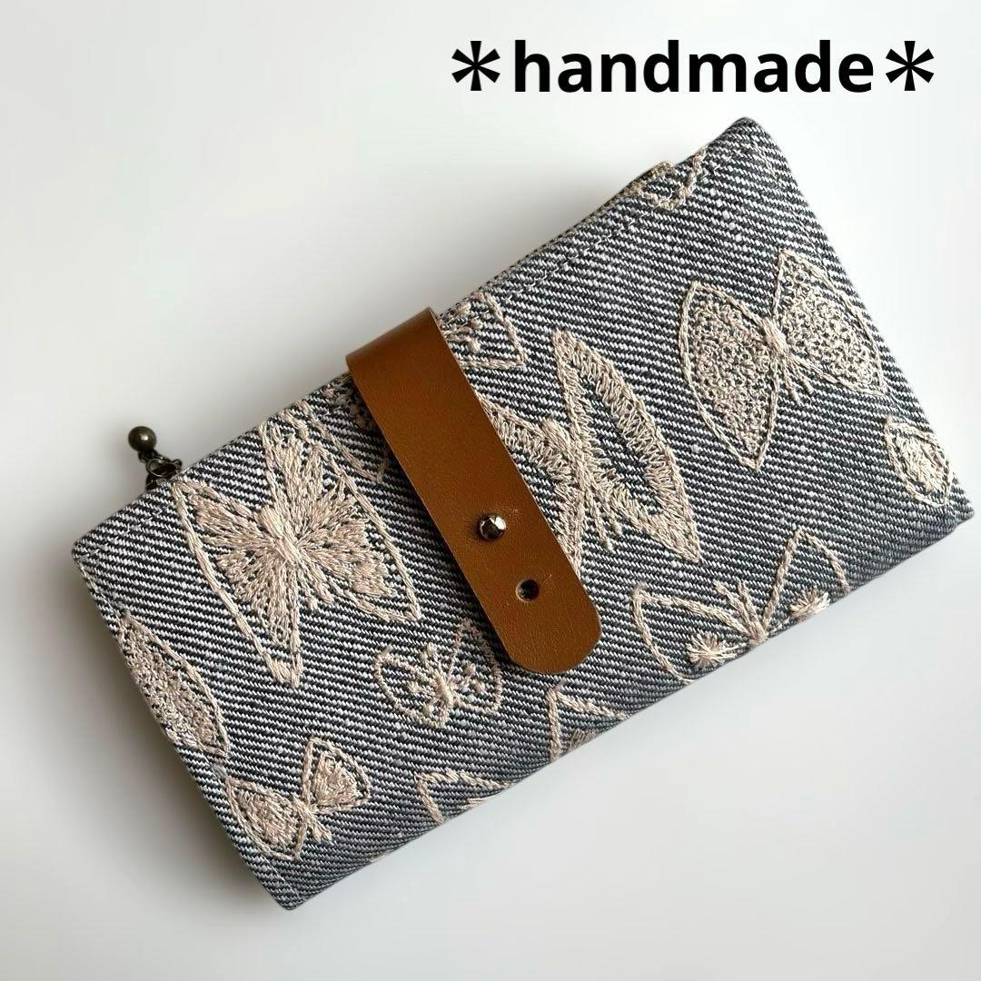 ハンドメイド コンパクト財布 ミナペルホネン sky flower - メルカリ