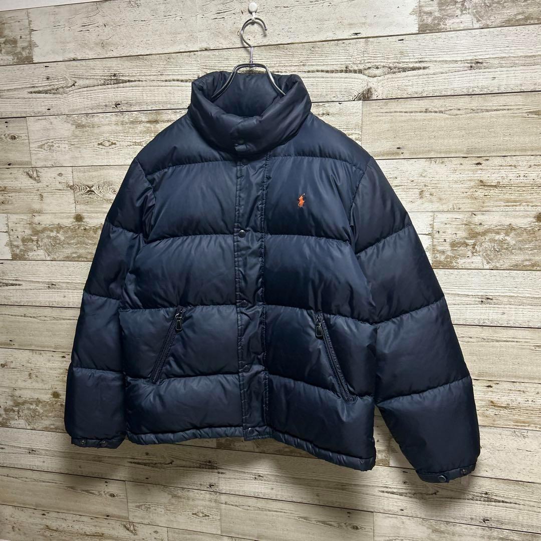 783【希少LLサイズ】ポロラルフローレン☆ワンポイント刺繍ロゴダウン