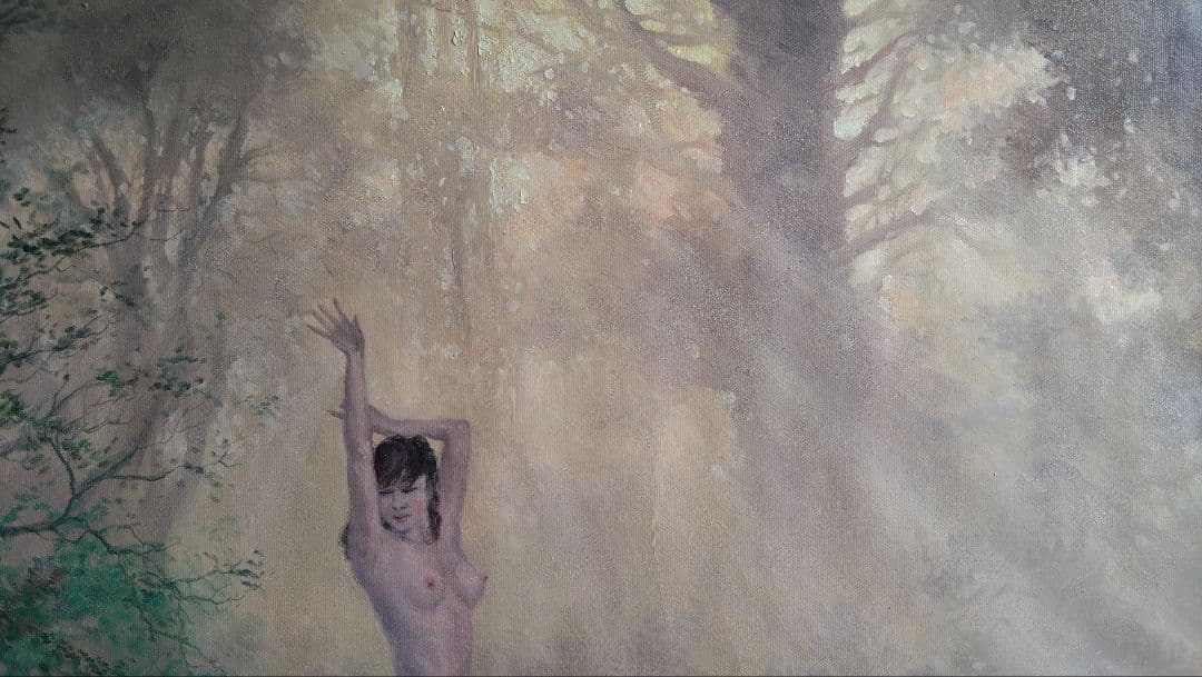 伝説の逃亡画家　人見友紀　油絵　裸婦　油彩　20号　人見友紀