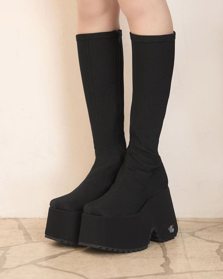 ミシェルマカロン 12cm盛れるロングブーツ Mサイズ - メルカリ