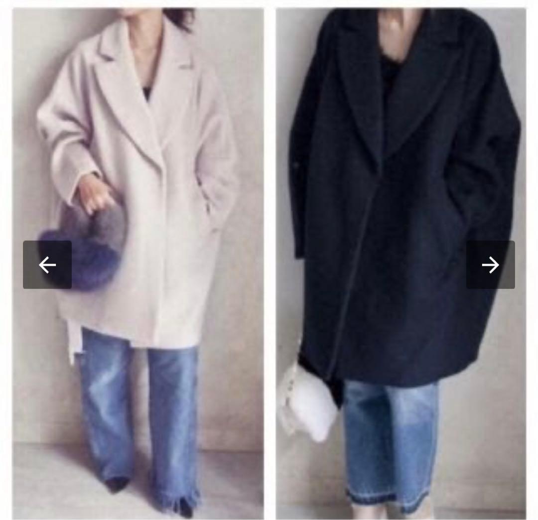 ENFOLDエンフォルド ショートビーバーボックスコクーンコート - メルカリ