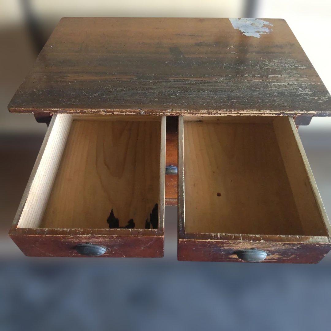 レトロ 書斎机 学習机 天板一枚板使用 縦58cm横85cm高さ70cm - メルカリ