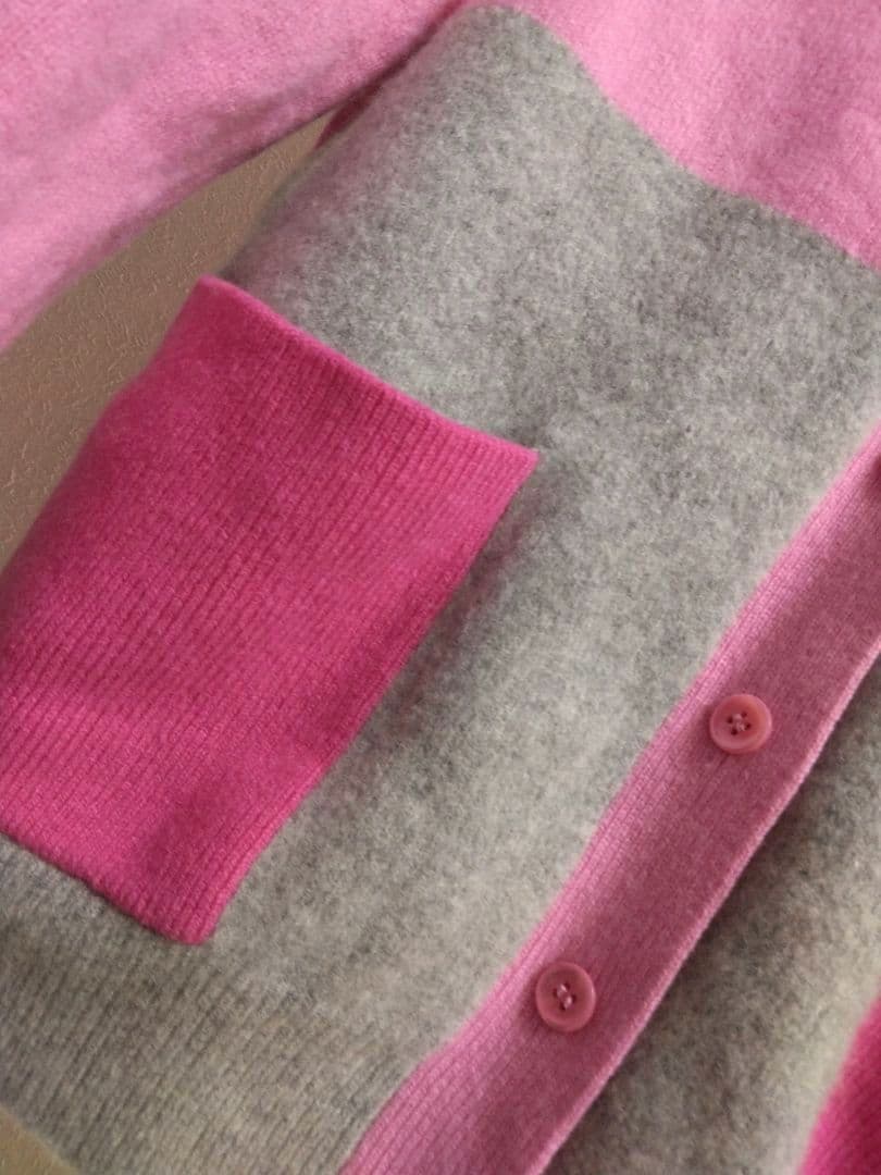 Drawer/ドゥロワー カラーブロックカーディガン