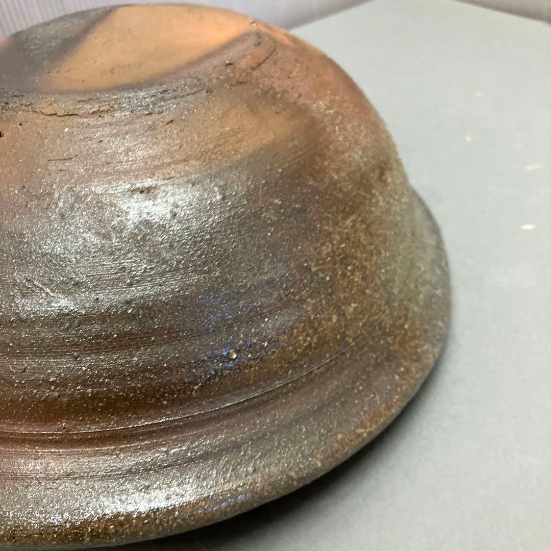 骨董品 茶道具 古常滑焼￼菓子鉢 時代箱 背景キズ S203HI