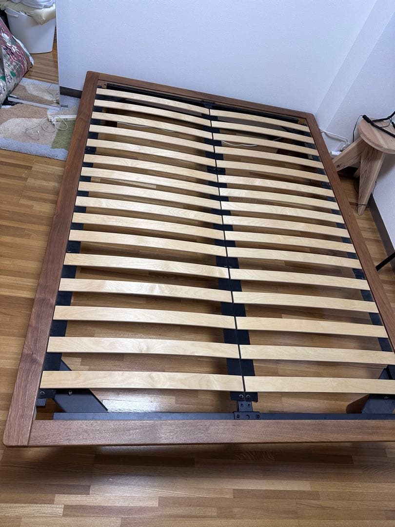 無印良品　ダブルベッド フレーム　ウォールナット 無印良品 ダブルベッド フレーム ウォールナット 無印良品 ダブル