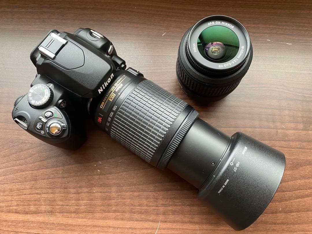 Nikon D60 デジタル 一眼レフ カメラ 2本レンズ 手ブレ補正