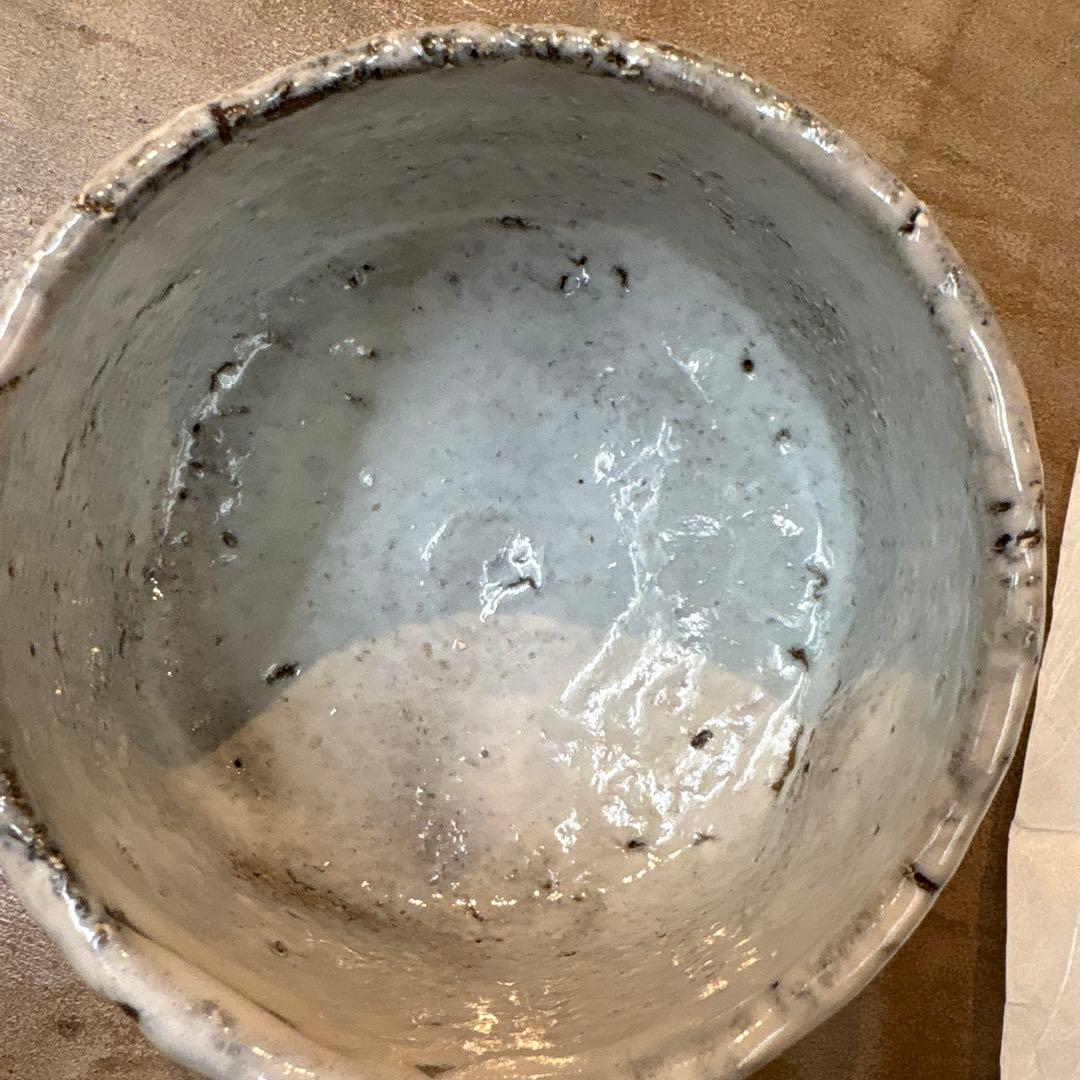 渋谷製泥詩 白色陶器 茶碗 工芸品