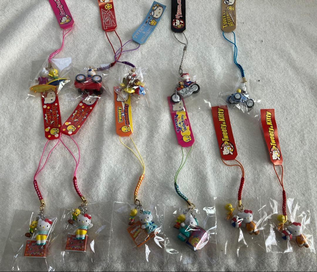 ハローキティ＆トゥイティーコラボストラップ 超SALE キティ×チョッパー チャームストラップ/パンソンワークス