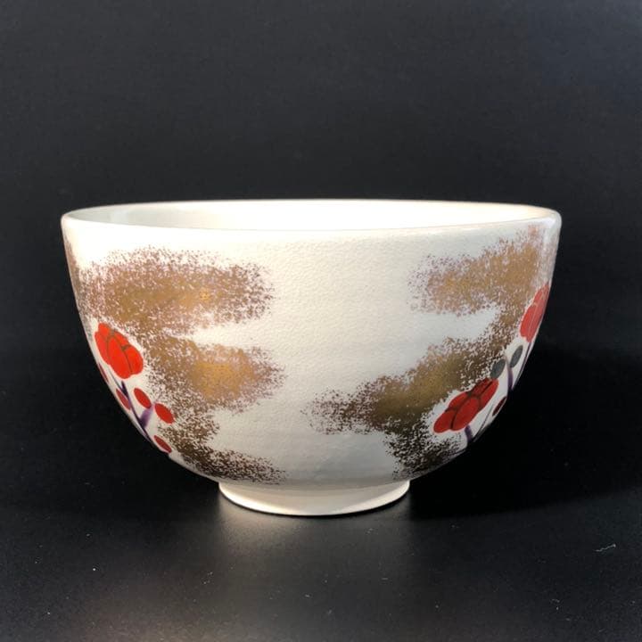 茶道具】抹茶碗 色絵梅 市川通三 共箱 紅梅 R0322お4 - メルカリ