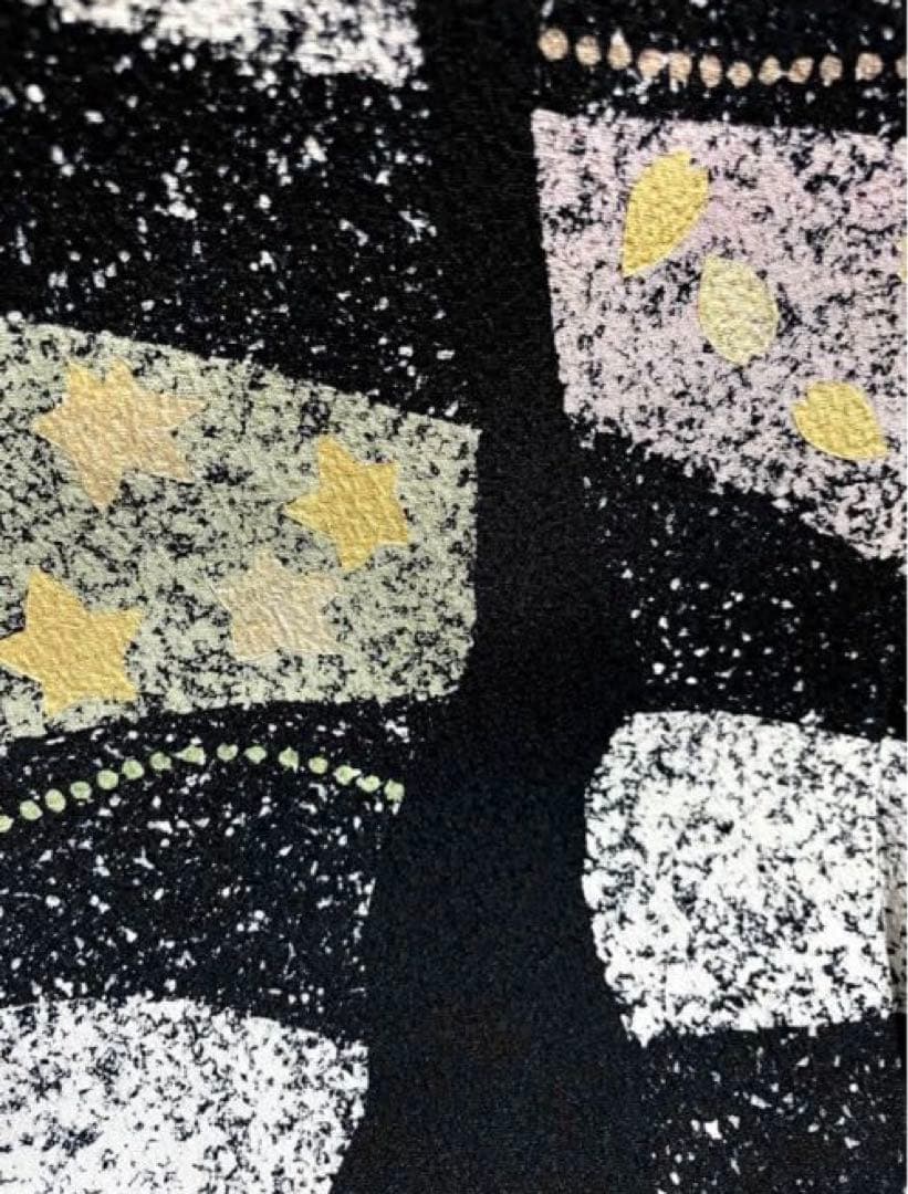 作家物 岩井流家元 岩井友見 星 箔 染め 訪問着 ひとつ紋 - メルカリ