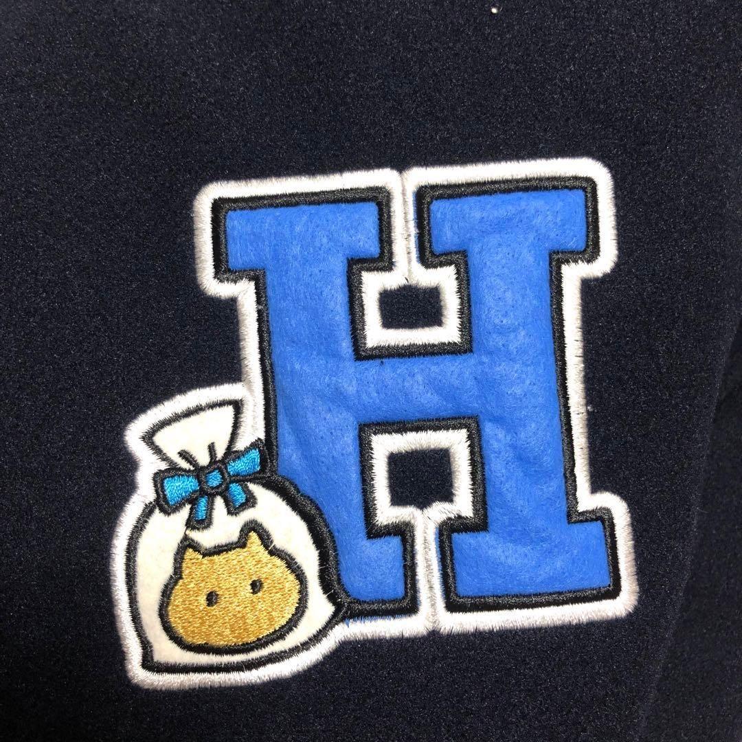 未使用品・3L】ちいかわ ハチワレ◎スタジャン◎サガラ刺繍◎ネイビー