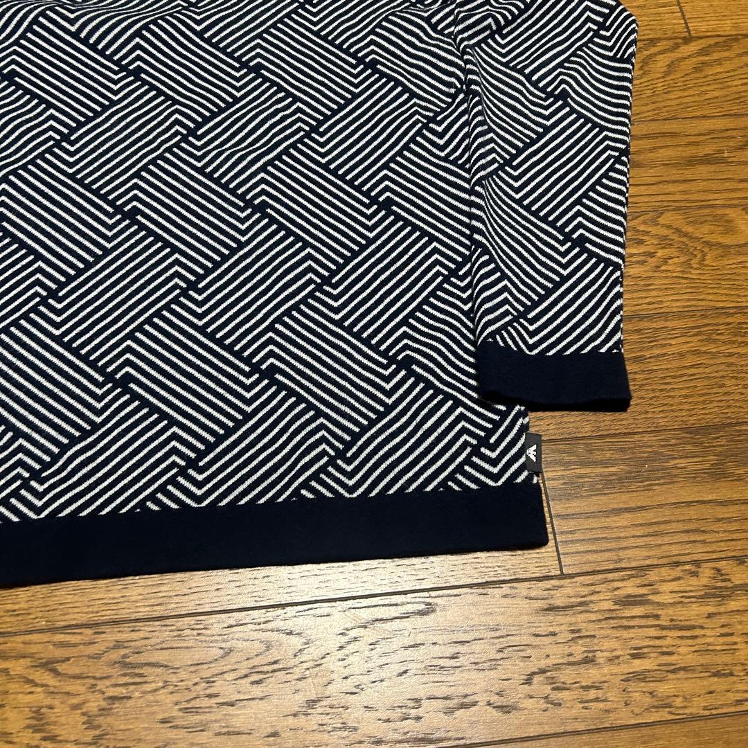 EMPORIO ARMANI 幾何学模様 ニット 紺 archive - メルカリ