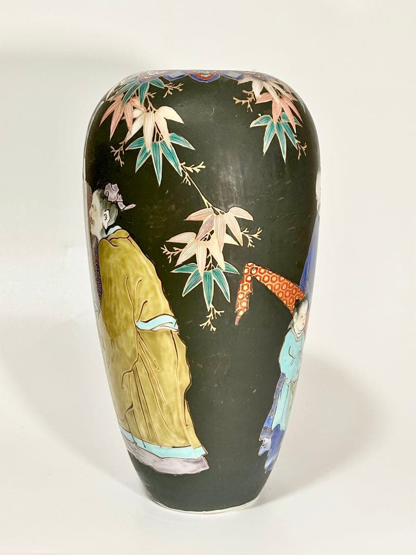 明治初期 香蘭社 褐地色絵竹林賢人図花瓶 有田焼 伊万里 - メルカリ