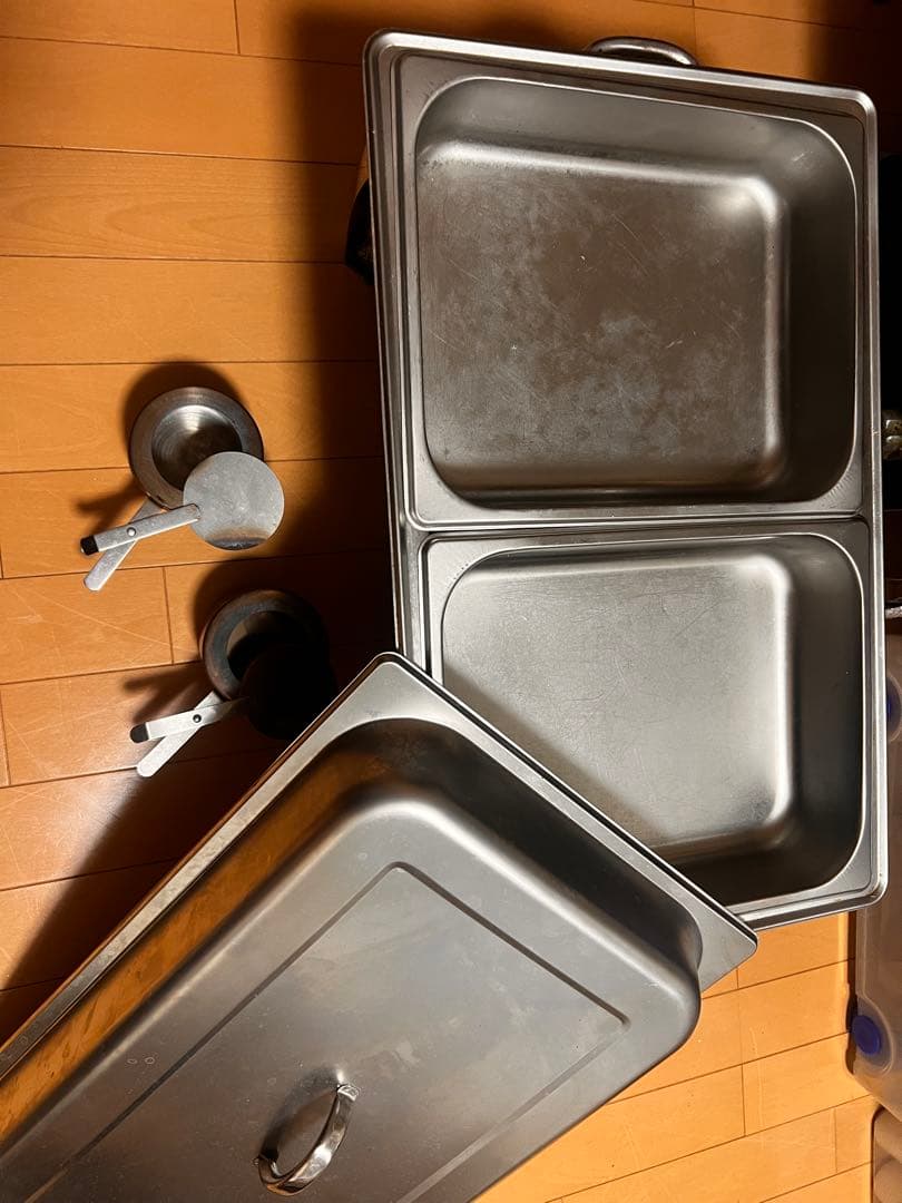 チェーフィングディッシュ ホテルパン ステンレス 2トレイ 7.2L 湯煎式