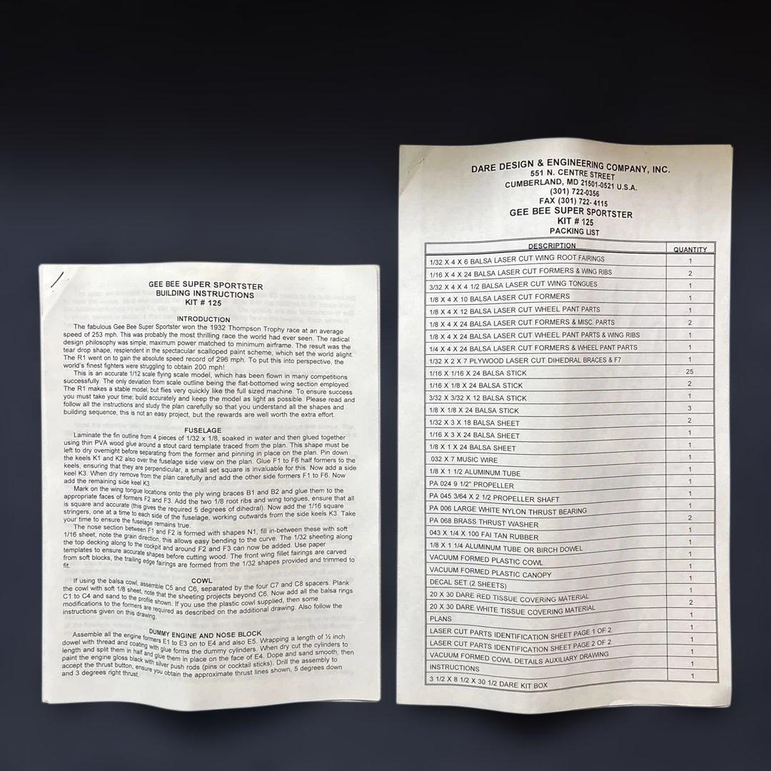 Gee Bee R-1 バルサ組立てキット - メルカリ