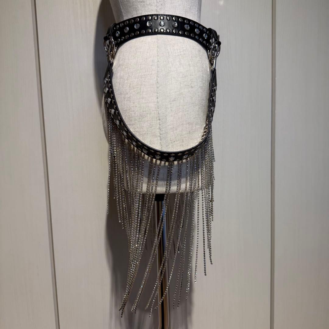 値下げ】ベルト ギラギラ キラキラ ラメ スタッズ ストーン ロック パンク