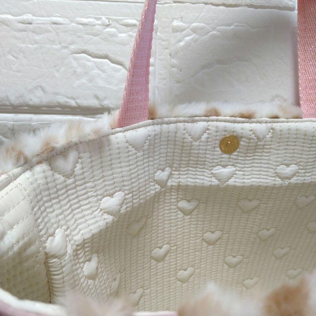 ニ*タ様 コヤンイサムチョン☆横長トートバッグ ユキヒョウファー