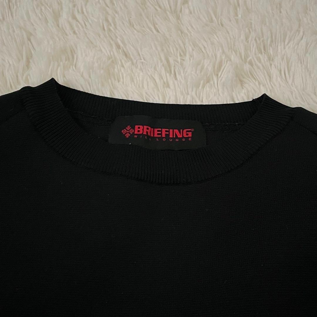 BRIEFING×WLG ミラノリブ切替ニット ナノ・ユニバース 黒M BRIEFING