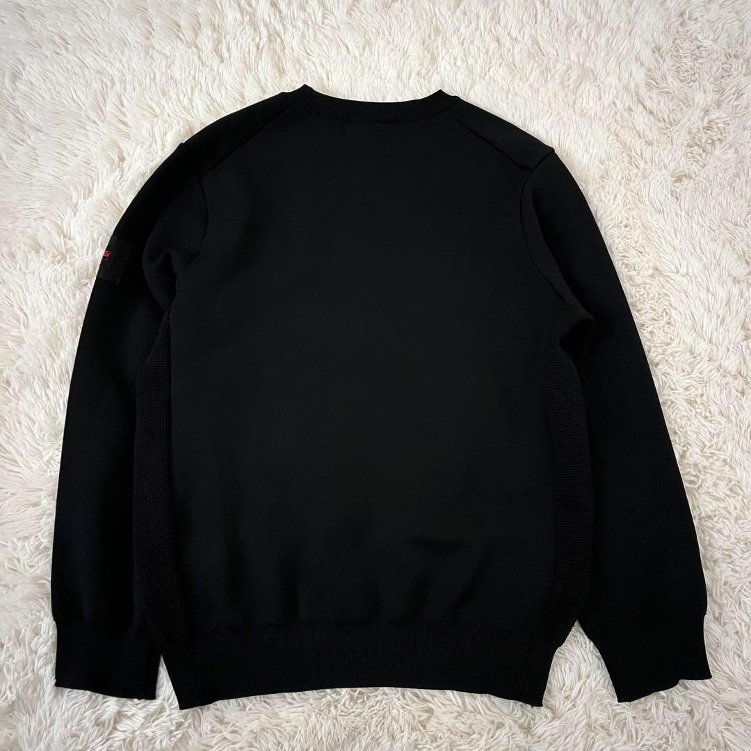 BRIEFING×WLG ミラノリブ切替ニット ナノ・ユニバース 黒M BRIEFING