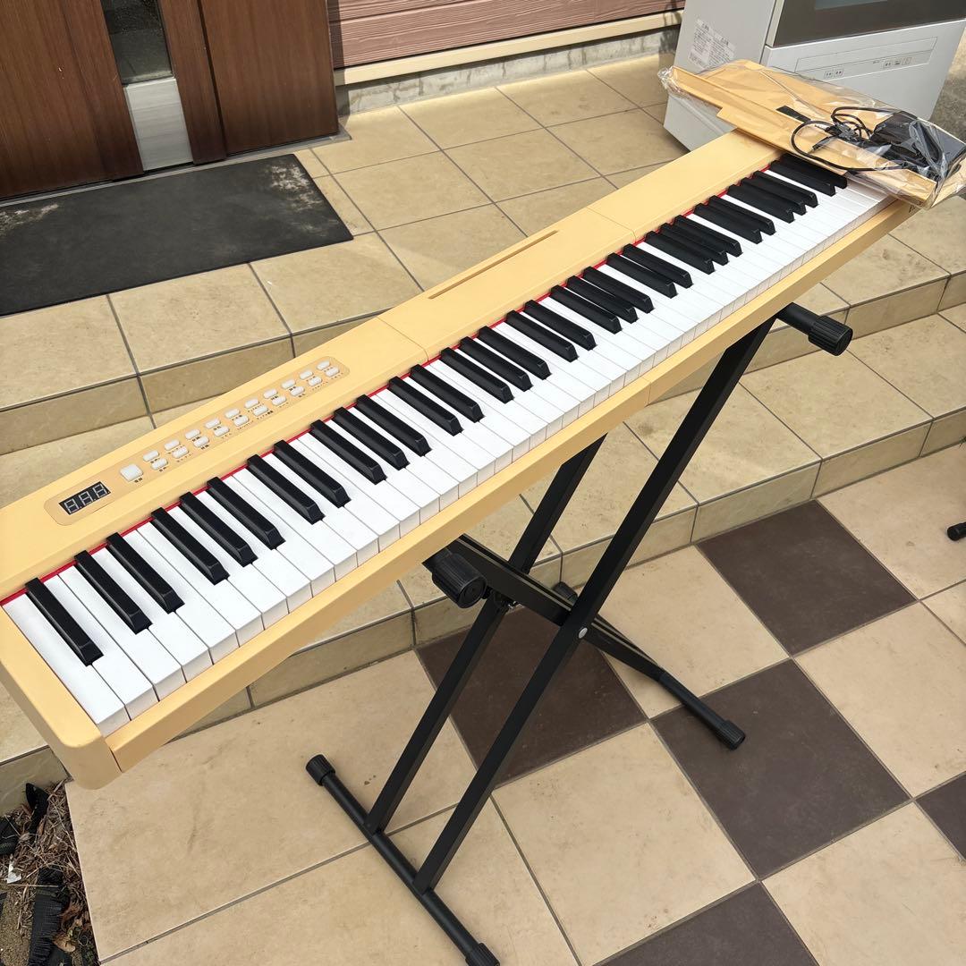 美品・スタンド、フットペダル付属】IKTMI 88鍵盤電子ピアノ BL-680