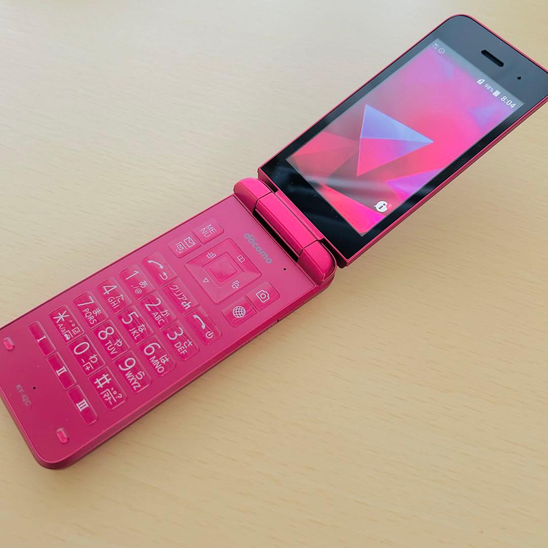 DIGNO ケータイ KY-42C docomo レッド 即使用可 充電器付き - メルカリ
