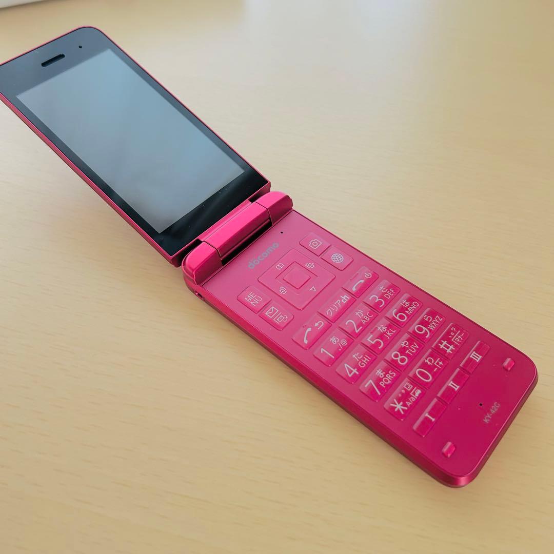DIGNO ケータイ KY-42C docomo レッド 即使用可 充電器付き - メルカリ