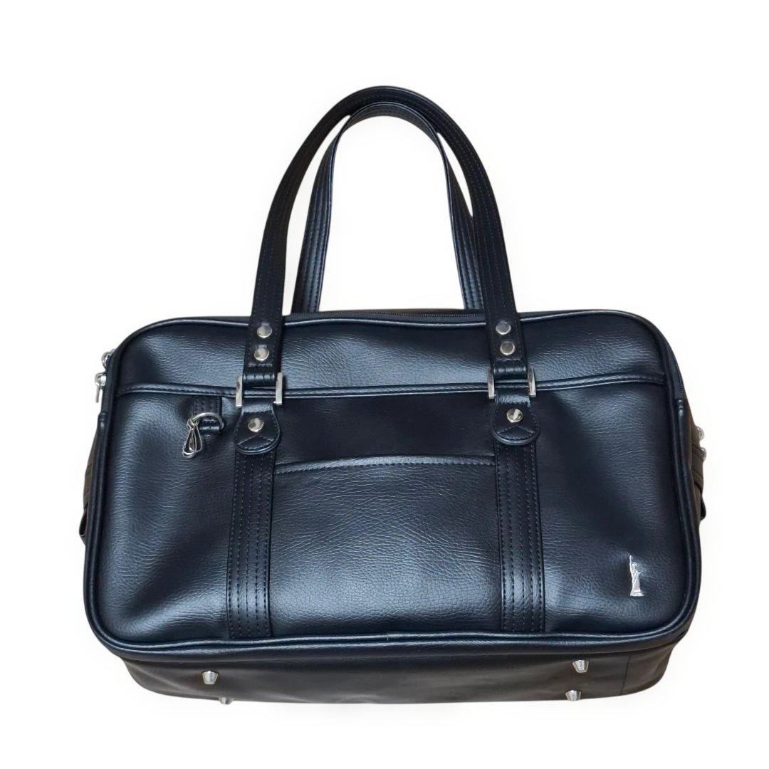 イーストボーイ　スクールバッグ　スクバ　Venus　ブラック　刺繍シルバー EASTBOY（イーストボーイ） EASTBOY venus スクールバッグ 合皮