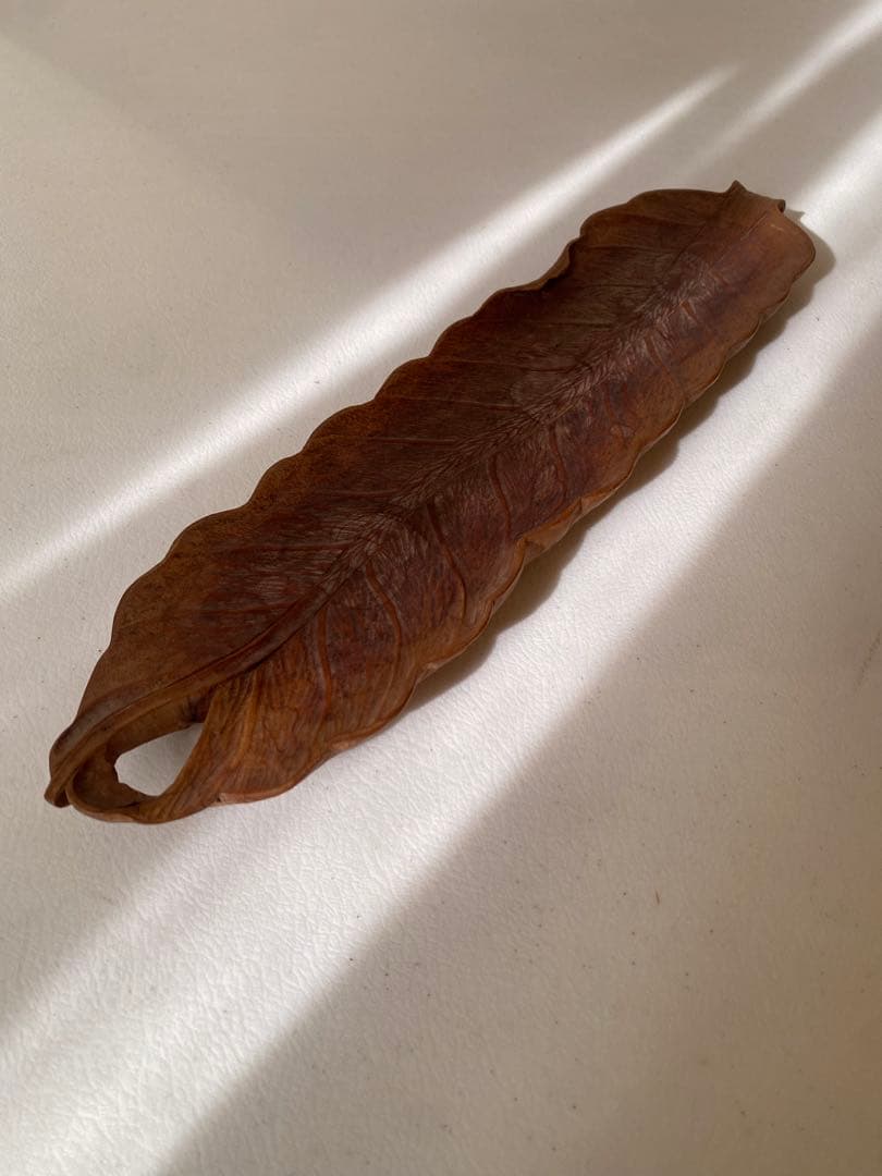 煎茶盆　木彫　在銘　葉盆　煎茶道具　茶道具 Yahoo!オークション -「葉盆」の落札相場・落札価格