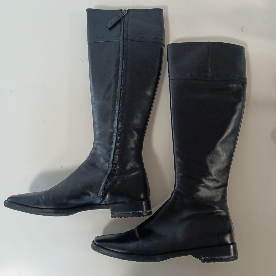 古着】S MaxMara(マックスマーラ) ロングブーツ 黒 24cm(相当) - メルカリ
