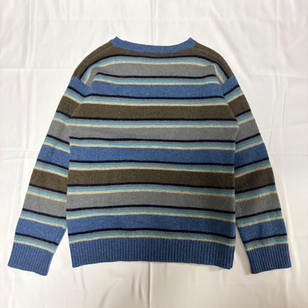 90s OLD STUSSY マルチボーダー ウールニット オールドスケート - メルカリ