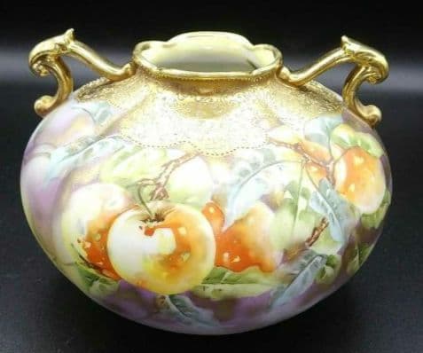 希少 オールドノリタケ メイプルリーフ エナメル盛り上げ 花瓶 - メルカリ