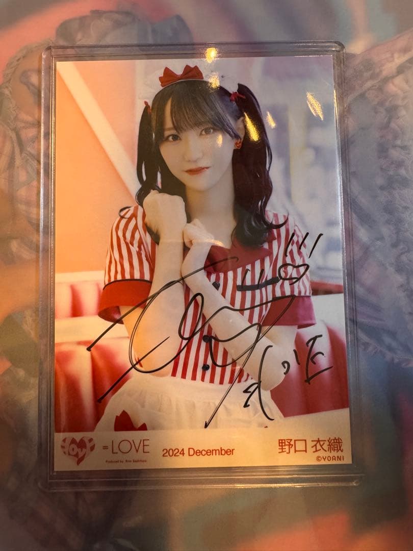 イコラブ 生写真 仲直りシュークリーム 直筆サイン 野口衣織