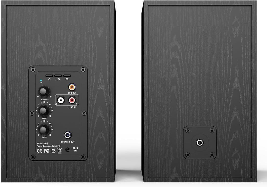 Bluetooth対応 2.0ch 最大50W出力 ブックシェルフスピーカー