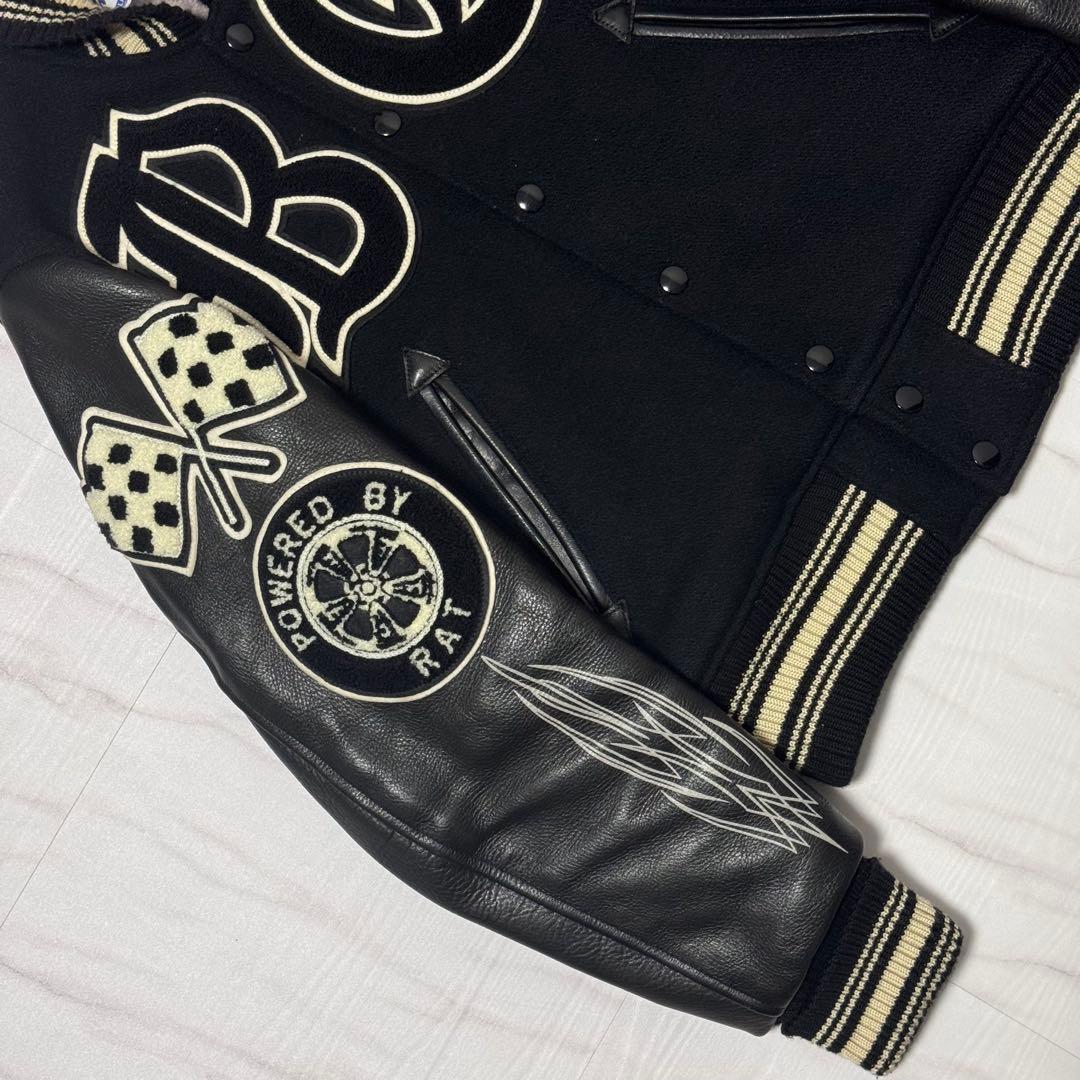 極美品✨ホワイトビル×Letterman クランクバスターズ レザースタジャン