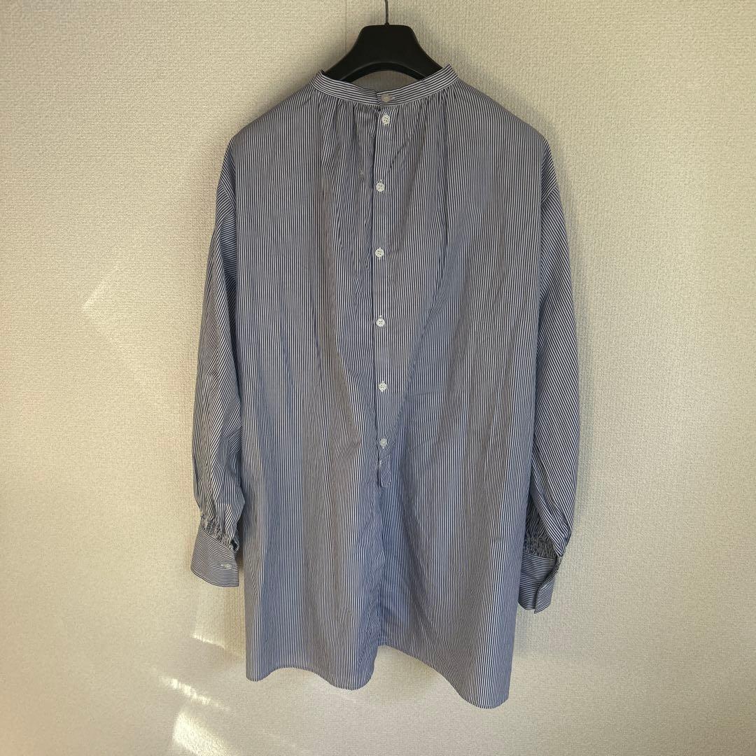 crinkle crinkle crinkle ブルーストライプシャツ