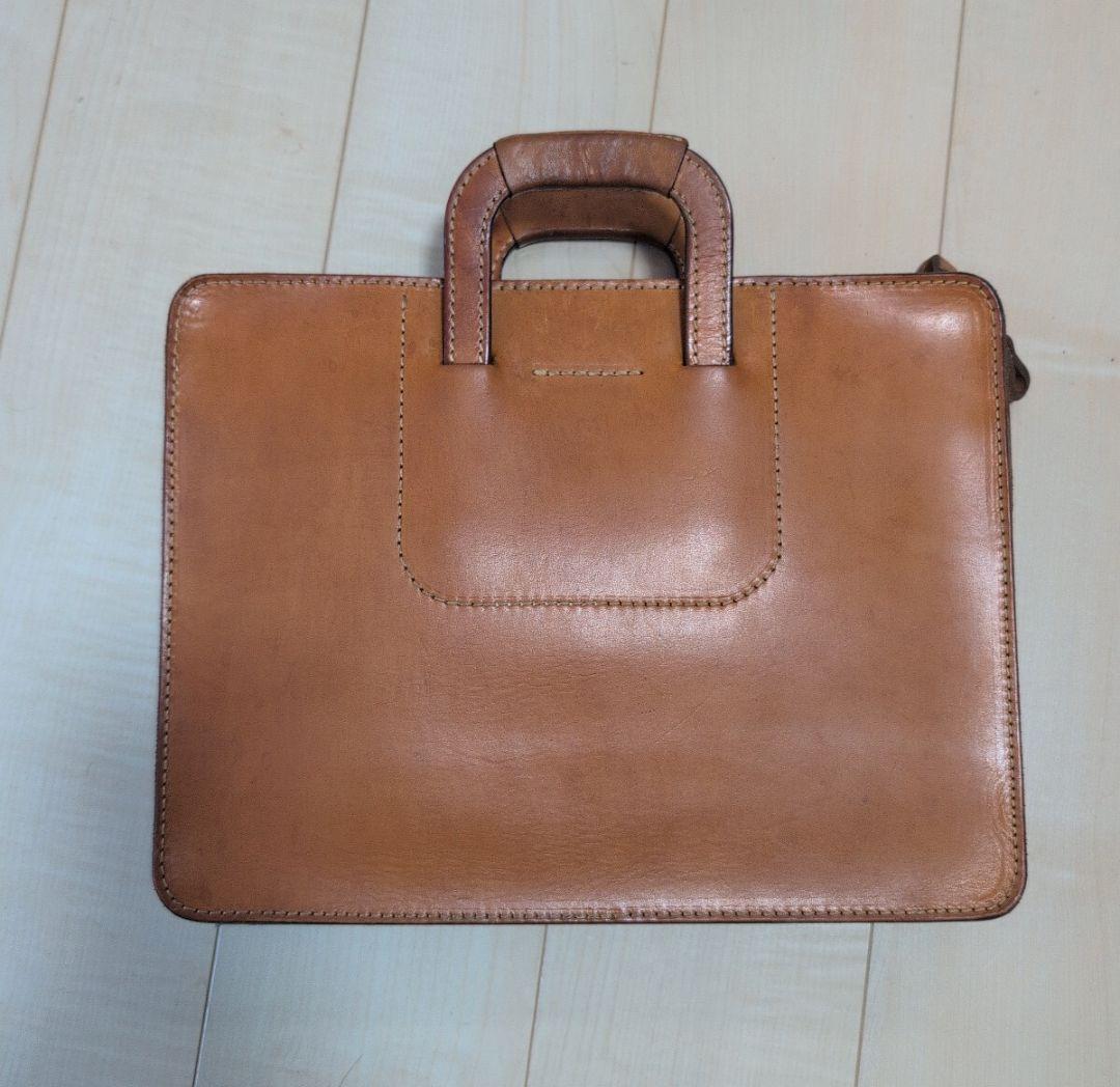 herz ビジネスバッグ BW-12 キャメル クラッチバッグ 本革 廃盤品
