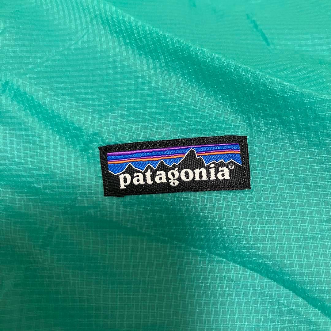 patagonia ロゴ入りリバーシブルブルゾン ジャンパー フリース 緑 青