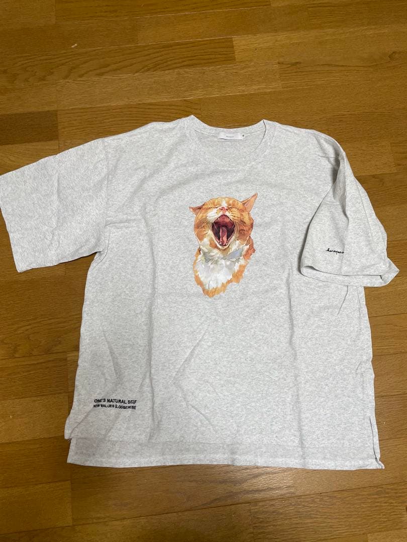 harapeco商店 Neko Tee Akubi Neko Tee （Akubi）-ホワイト | harapeco Store
