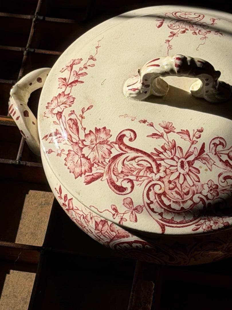 ⚫︎フランスアンティーク⚫︎HB&C ショワジールロワ窯⚫︎深赤色の