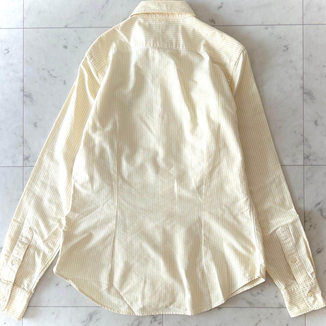 美品 ポロラルフローレン コットン ストライプ ボタンダウンシャツ