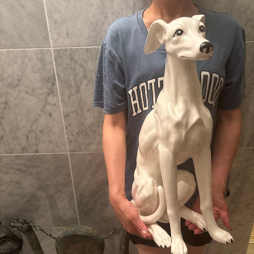 イタリア70年代ビンテージ美しい立ち姿のイタリアングレーハウンド特大