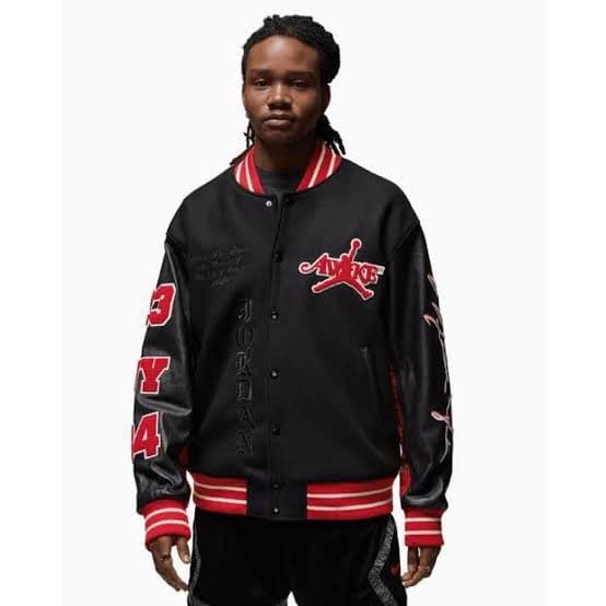 Jordan AwakeNY バーシティJacket S Redスタジャン - メルカリ