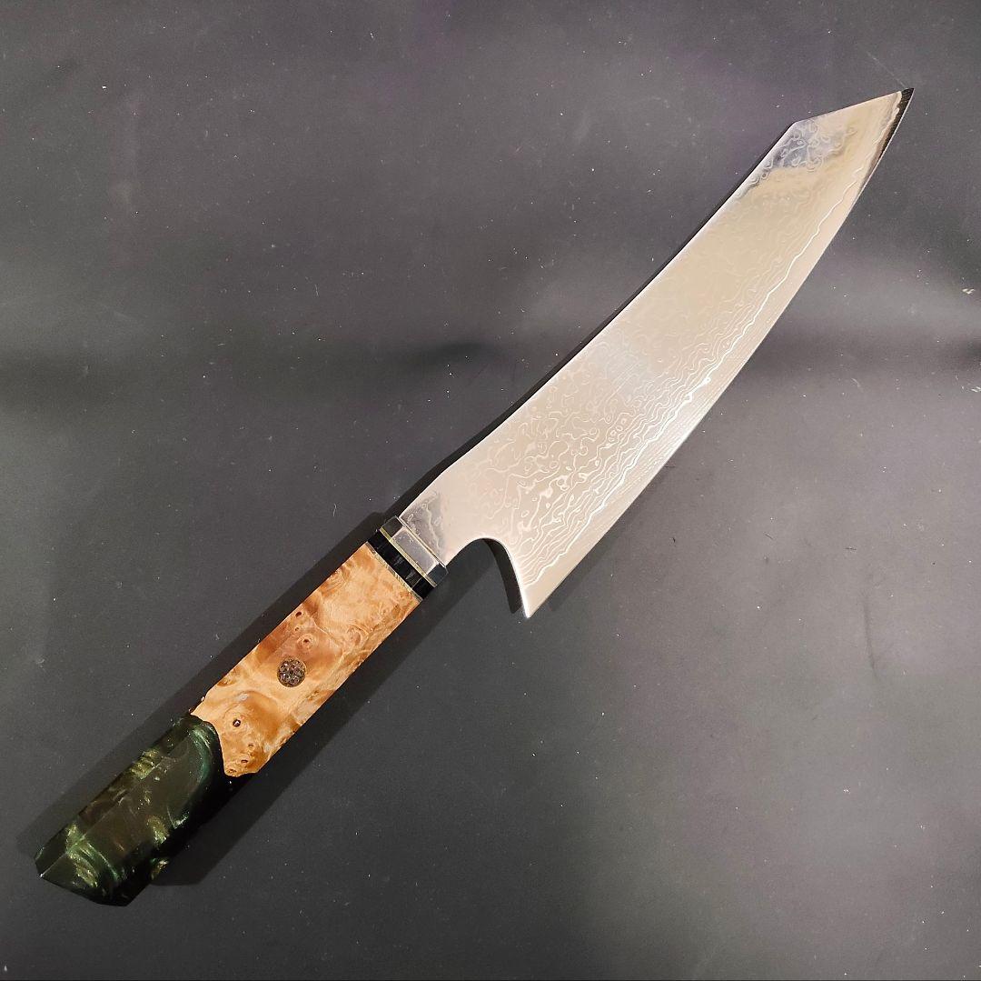 魚捌き 鬼反り 剣型 切付型 牛刀 V金10号 67層ダマスカス 包丁 八角柄