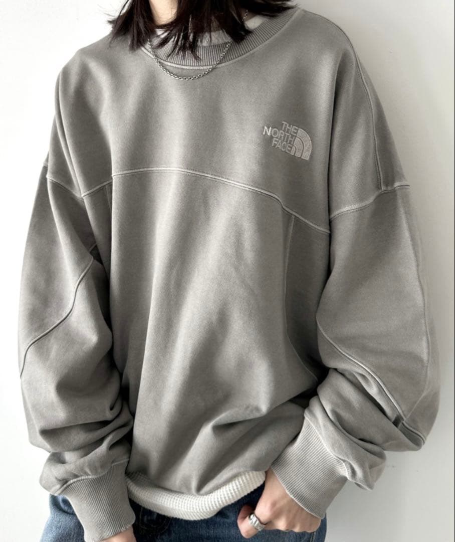 国内未発売）ノースフェイス ヴィンテージ 加工 ロゴ刺繍 オーバー