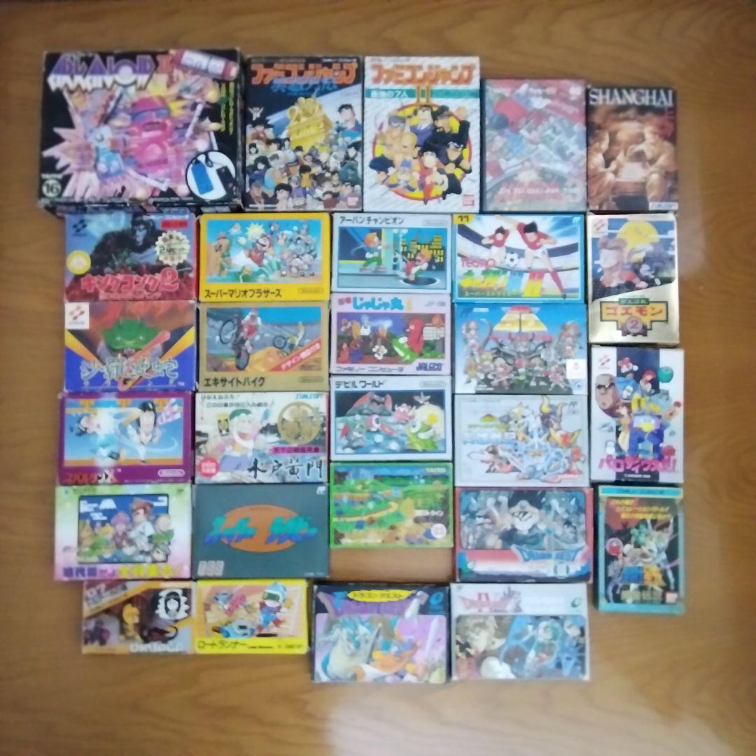 ☆作動未確認☆ 箱付き ファミコンソフト 28本 まとめ売り - メルカリ