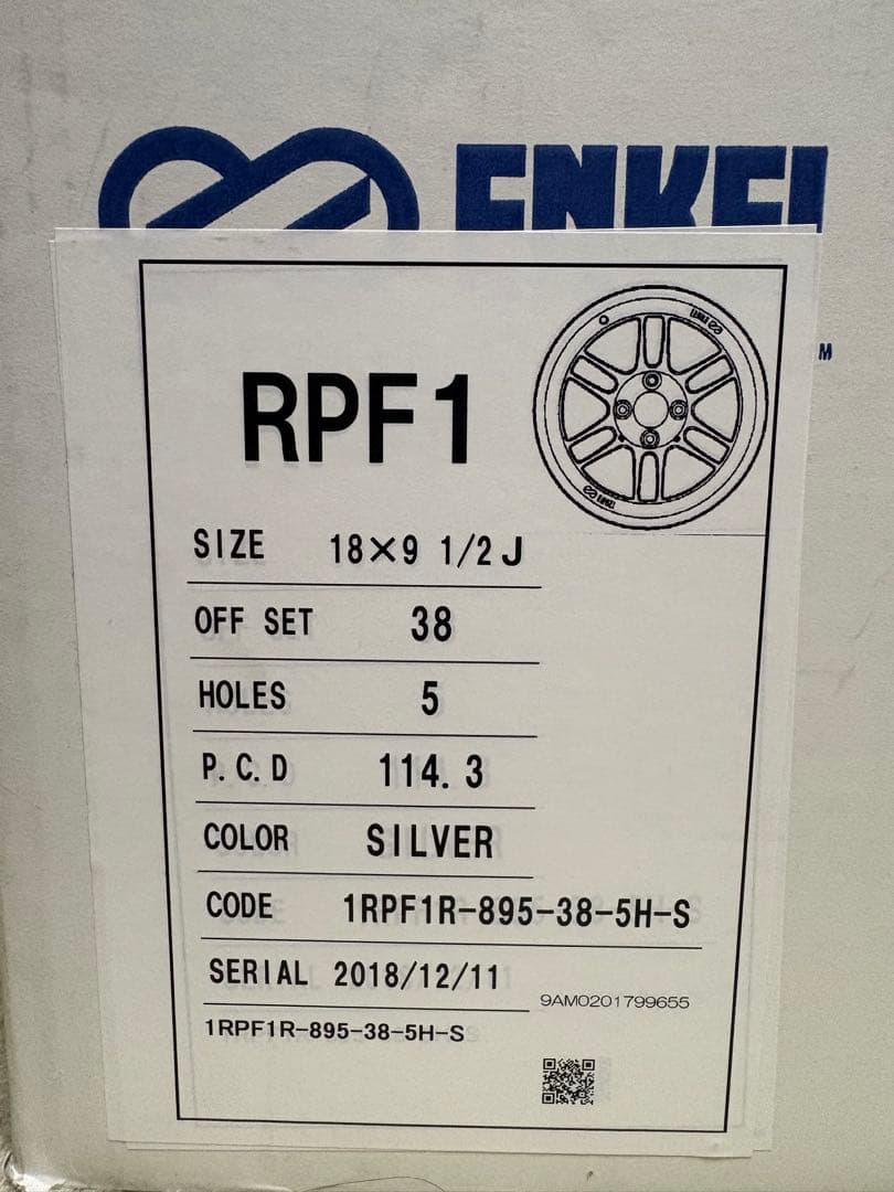 【新品・送料無料】エンケイENKEI RPF1 18インチ 9.5j+38 2本